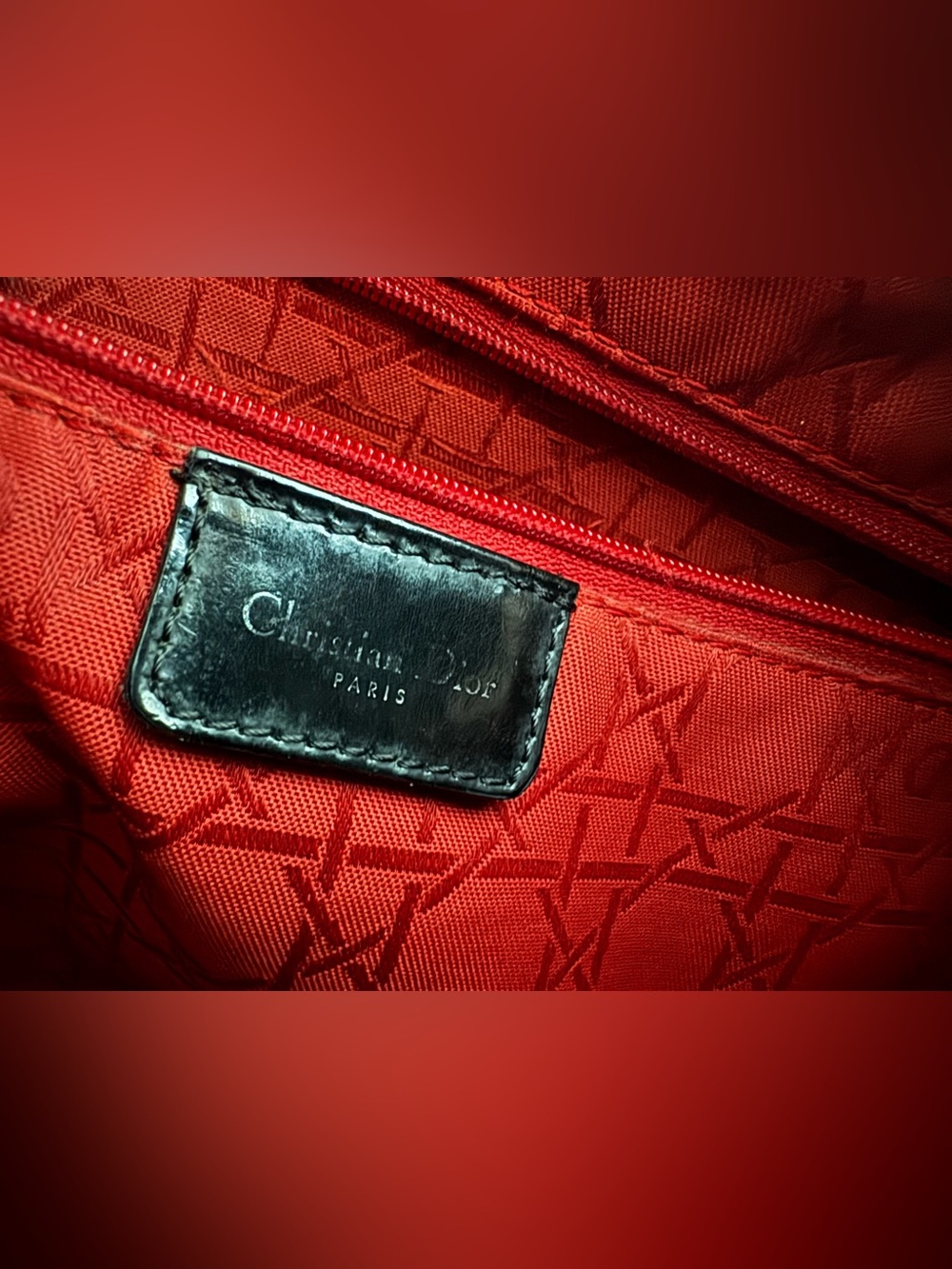 CHRISTIAN DIOR Vintage Large Black Quilted Nylon Lady Dior Tote Bag - Picture 12 of 12